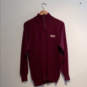 MIT Burgundy Half-Zip Pullover